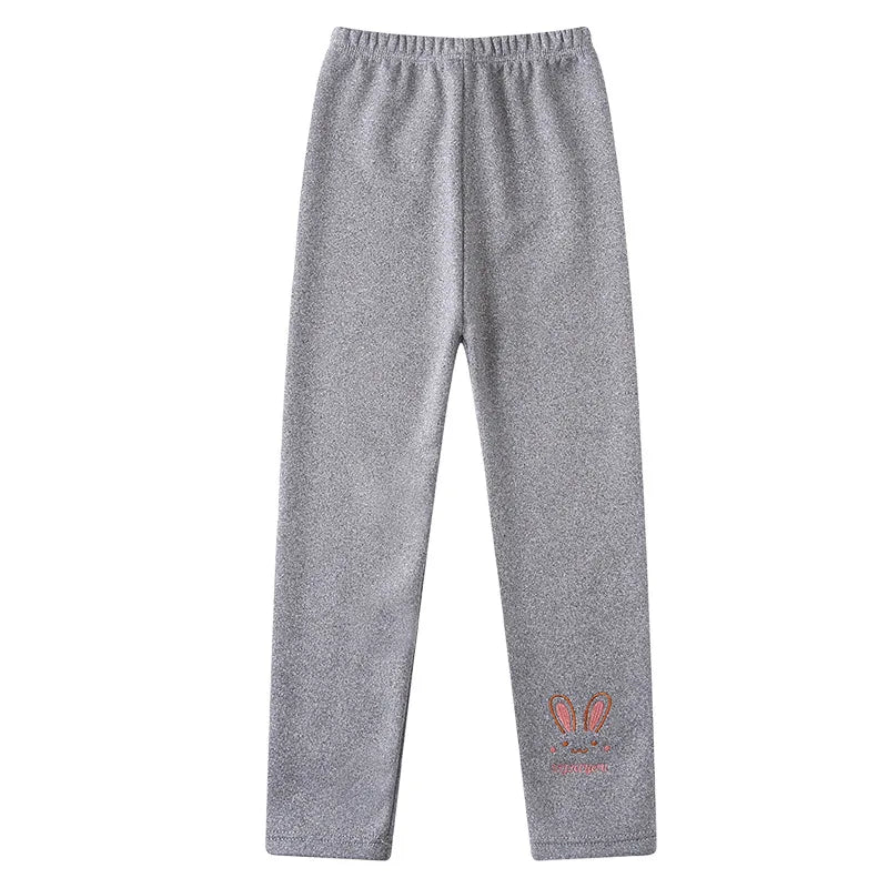 Leggings para niñas Otoño Invierno grueso cálido más lindo conejo Fond niños bebé parte inferior pantalones