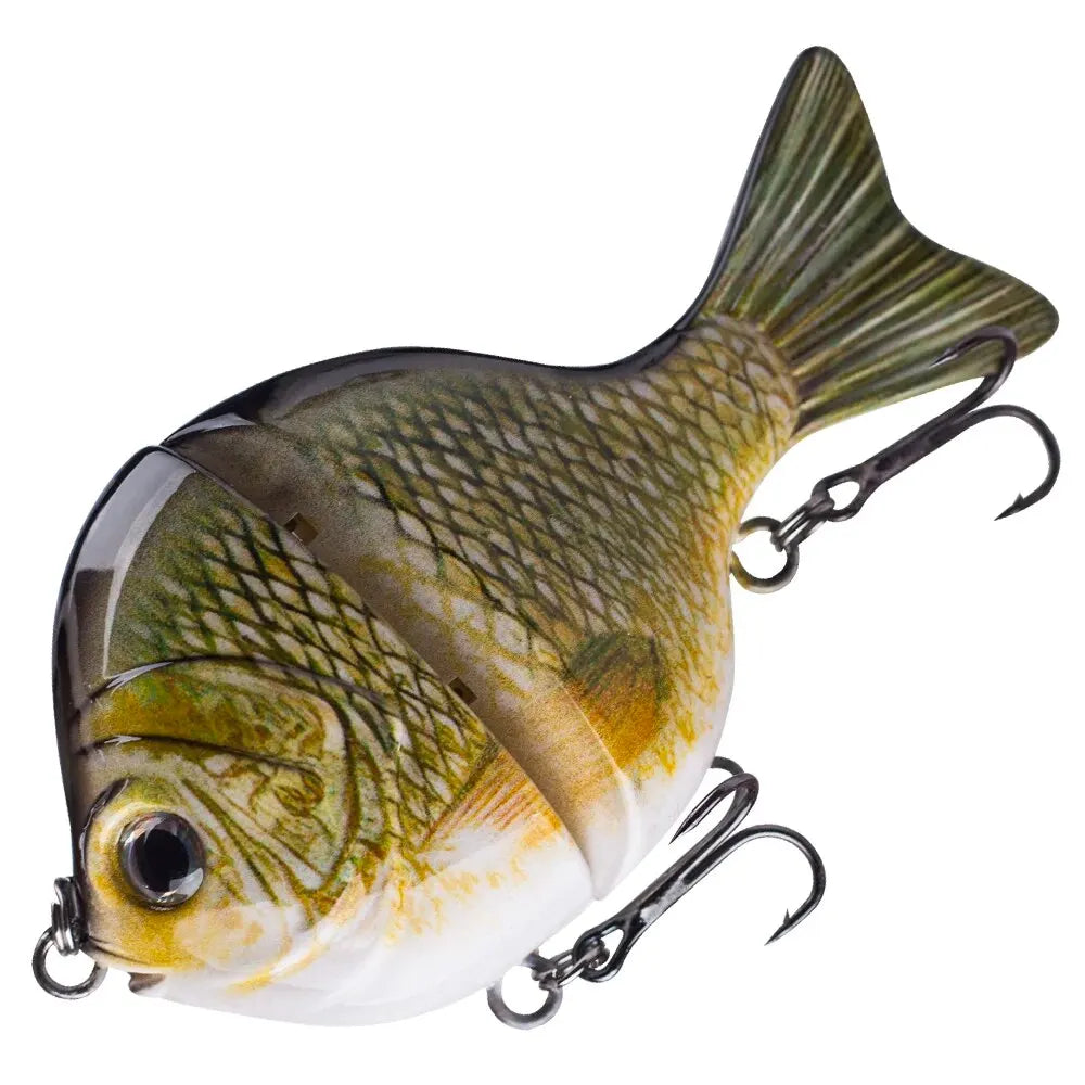 1 Uds 9CM 34,5G cebo deslizante de plástico de una sola articulación Swimbait Sunfish pesca lubina señuelos