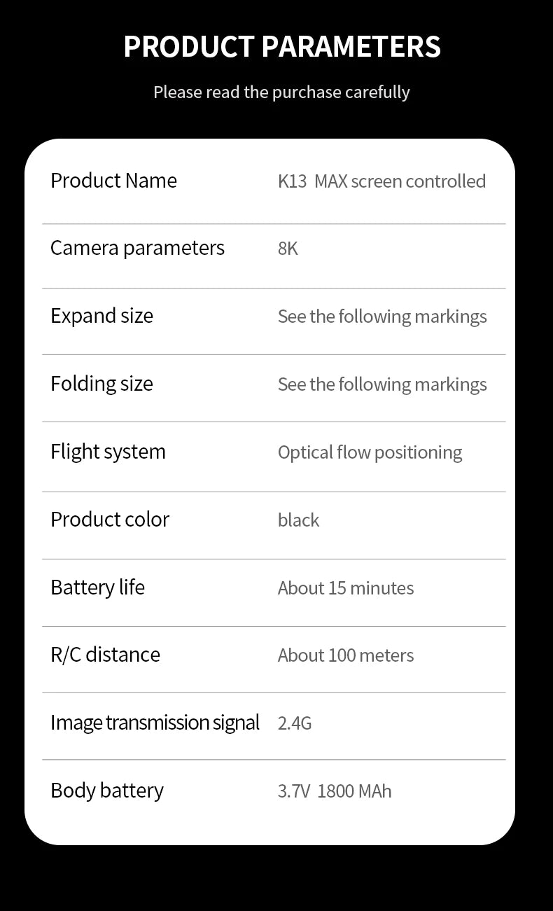 K13MAX Drone profesional RC 8K cámaras HD WIFI FPV altura mantener gesto fotografÃa plegable Quadcopter pantalla Control remoto juguete