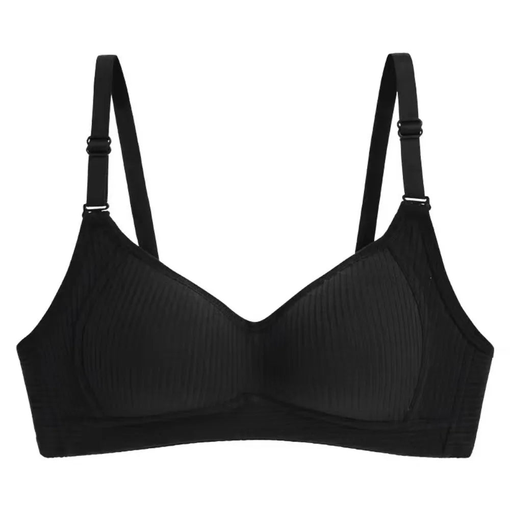 Sujetador inalámbrico ajustado para mujer, Bralettes con pechos recogidos a prueba de golpes, lencería antiflacidez, sujetador con escote en V profundo para verano
