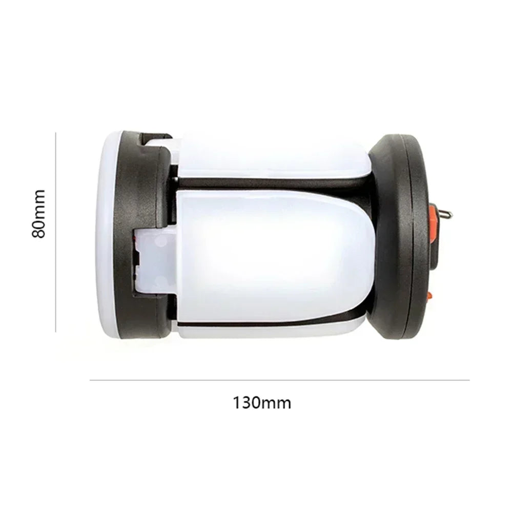 Linterna LED recargable ultrabrillante para acampar, reflector plegable, 3 modos de luz y linterna manos libres para acampar/senderismo/pesca