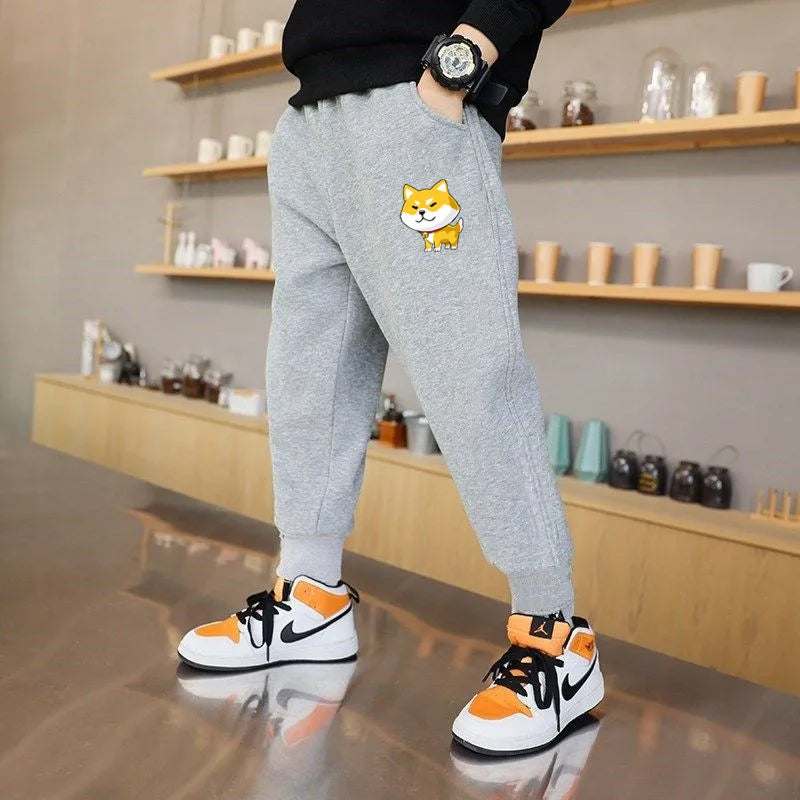 Pantalones de algodón para primavera y otoño para niños, pantalones deportivos de ocio para bebés, pantalones con estampado de planeta espacial para niños, pantalones de chándal para estudiantes de 3 a 14 años