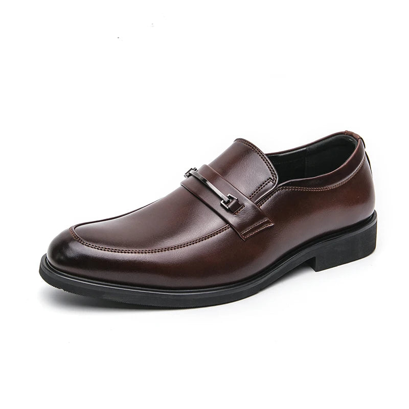 Mocasines casuales clásicos para hombre, zapatos de conducción, moda masculina, zapatos cómodos de cuero para boda, zapatos de vestir negros de negocios
