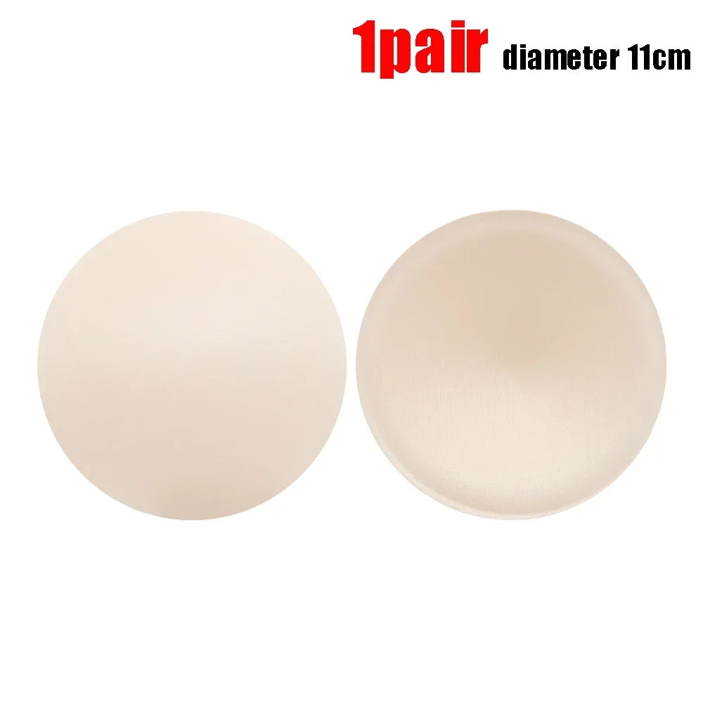 Accesorios redondos para mujer, traje de baño de esponja 3D, sujetador de realce de pecho, relleno, potenciadores de pecho, inserto de espuma, copa triangular para el pecho, 2 uds.
