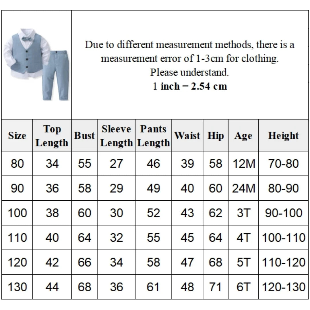 Trajes de caballero disfraz de cumpleaños para niños primavera otoño conjunto de ropa de Boutique chaleco sólido traje niños ropa Formal de algodón
