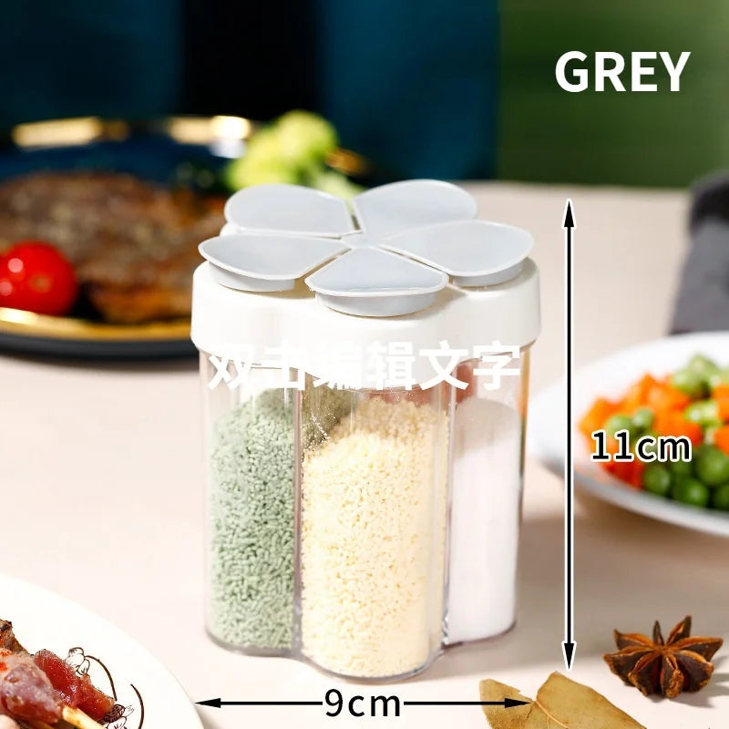 Tarro de condimentos, contenedor de plástico, botella de condimentos, organizador de especias, contenedor de condimentos para acampar al aire libre, juegos de utensilios de cocina