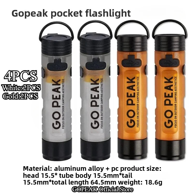 MOUNTAINHIKER-linterna LED con Clip para sombrero de bolsillo, linterna portátil recargable de larga duración con Clip, iluminación ambiental para acampar al aire libre