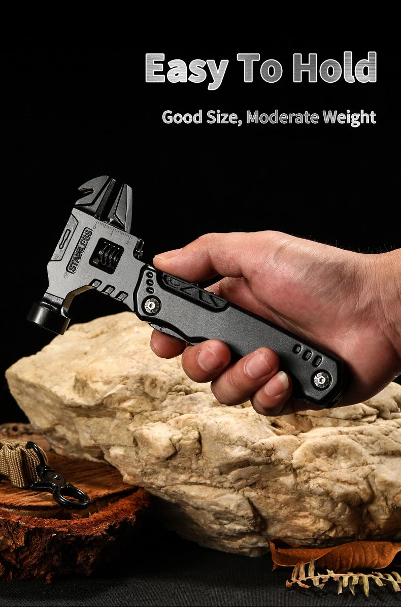 Nueva llave multifuncional, martillo, cuchillo, alicates, herramienta de supervivencia para acampar al aire libre, herramienta de ahorro de trabajo, cuchillo multiherramienta de acero inoxidable