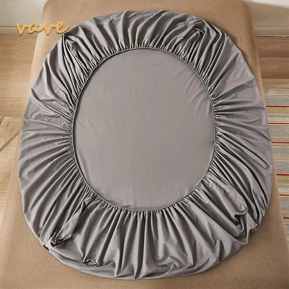 Sábana bajera de algodón de tamaño completo con bandas elásticas para camas individuales/dobles/King/Queen, protectores de funda de colcha
