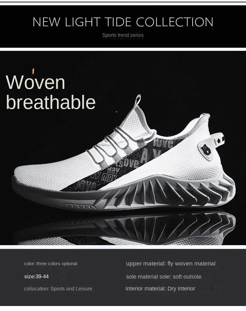 2025 Zapatos de malla transpirable para hombre - Deportes Fondo suave Correr Gimnasio Casual Estilo de coco y regalo del dÃa del padre Zapatos deportivos