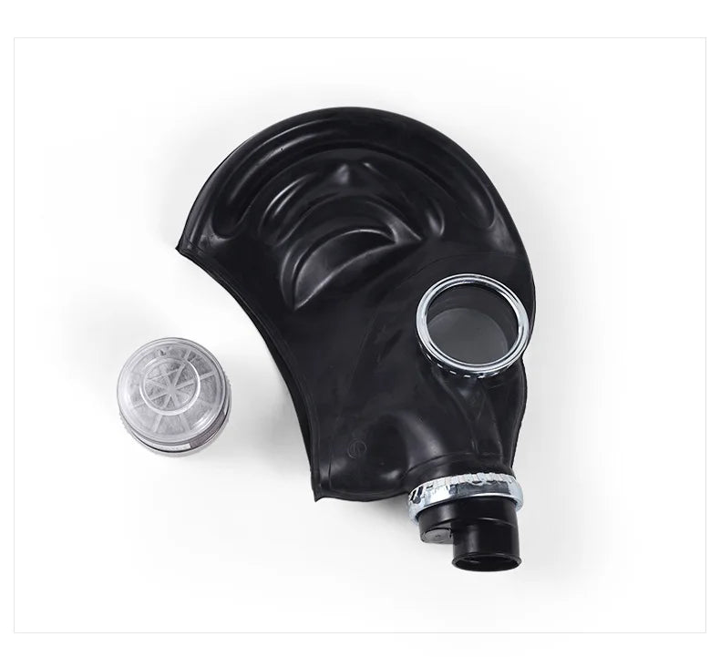Máscara de Gas fantasma de cara completa negra creativa, respirador de goma, máscara de prevención quÃÂmica, capucha RD40 de 40mm para pintar pesticidas en aerosol