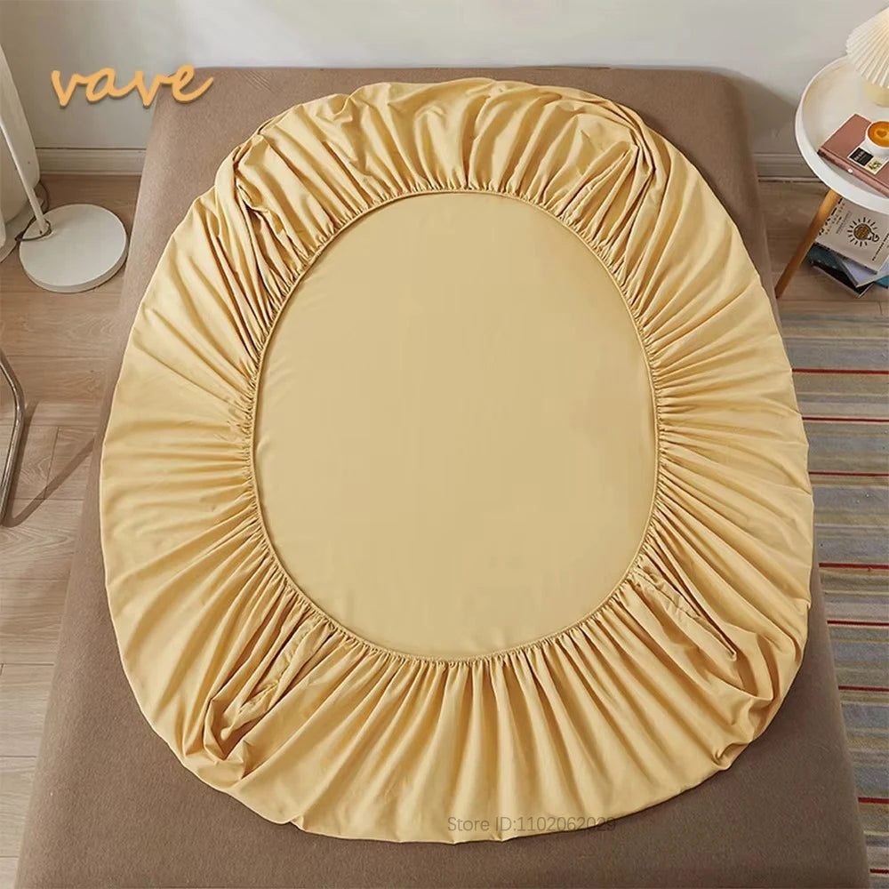 Sábana bajera de algodón de tamaño completo con bandas elásticas para camas individuales/dobles/King/Queen, protectores de funda de colcha