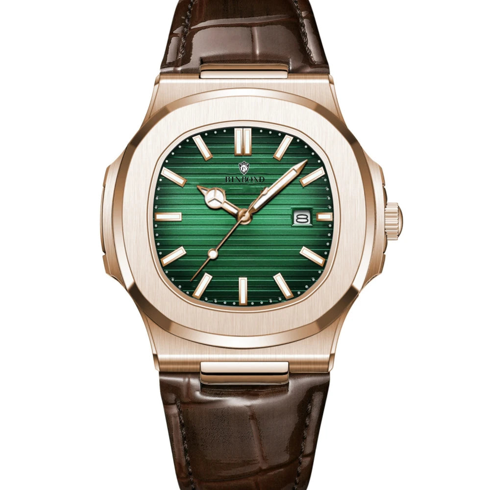 Nuevo Reloj informal de negocios de oro rosa, Reloj de lujo para Hombre, relojes automáticos, relojes de pulsera de cuarzo de alta moda para Hombre, regalos, Reloj para Hombre