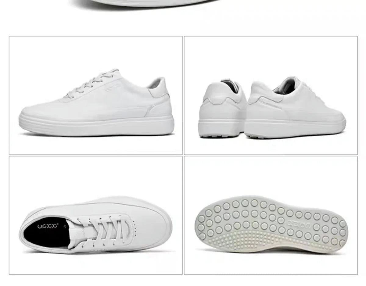 Zapatos de cuero genuino de alta calidad para hombre, zapatillas cómodas de verano, zapatos de moda para hombre, zapatos de monopatÃn versátiles de cuero suave