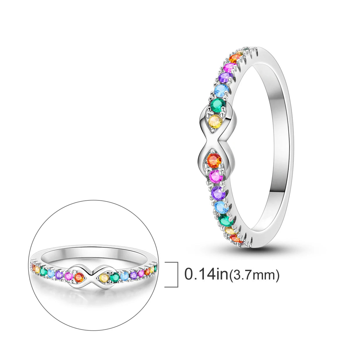 Anillo de Plata de Ley 925 Original para mujer, joyería fina con circonita, luciérnaga, corazón, cruz