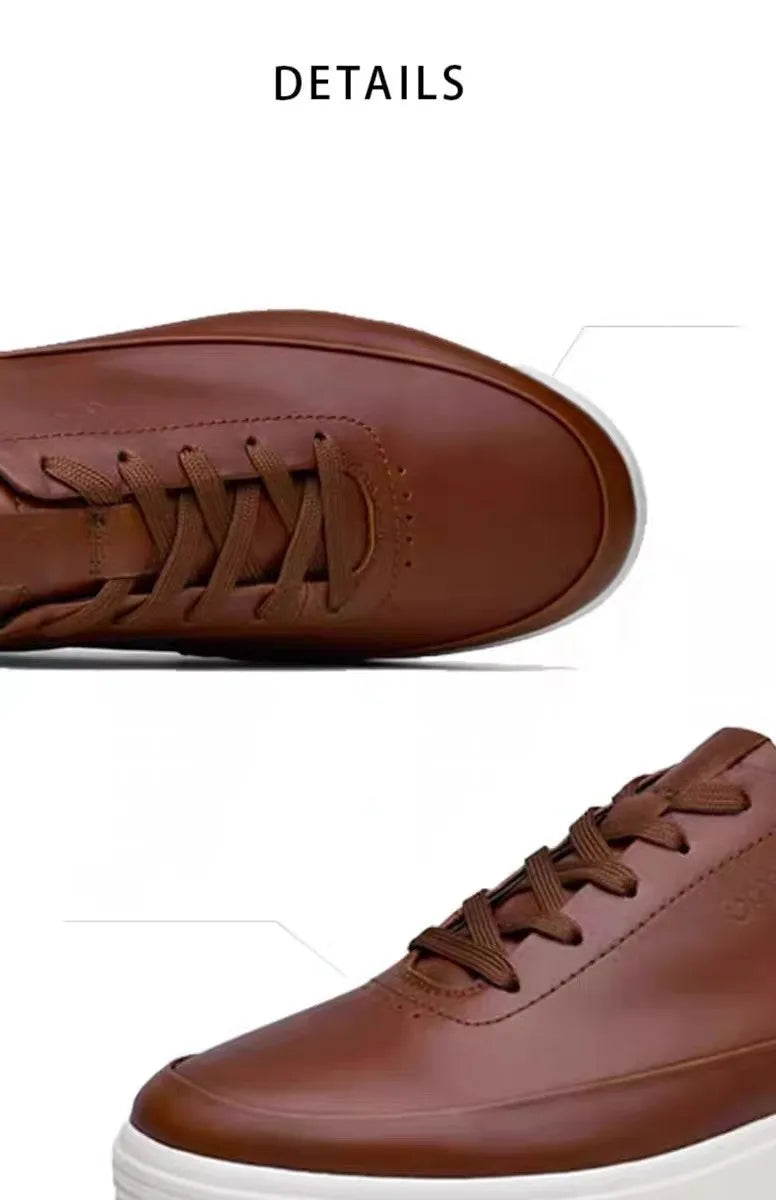 Zapatos de cuero genuino de alta calidad para hombre, zapatillas cómodas de verano, zapatos de moda para hombre, zapatos de monopatÃn versátiles de cuero suave