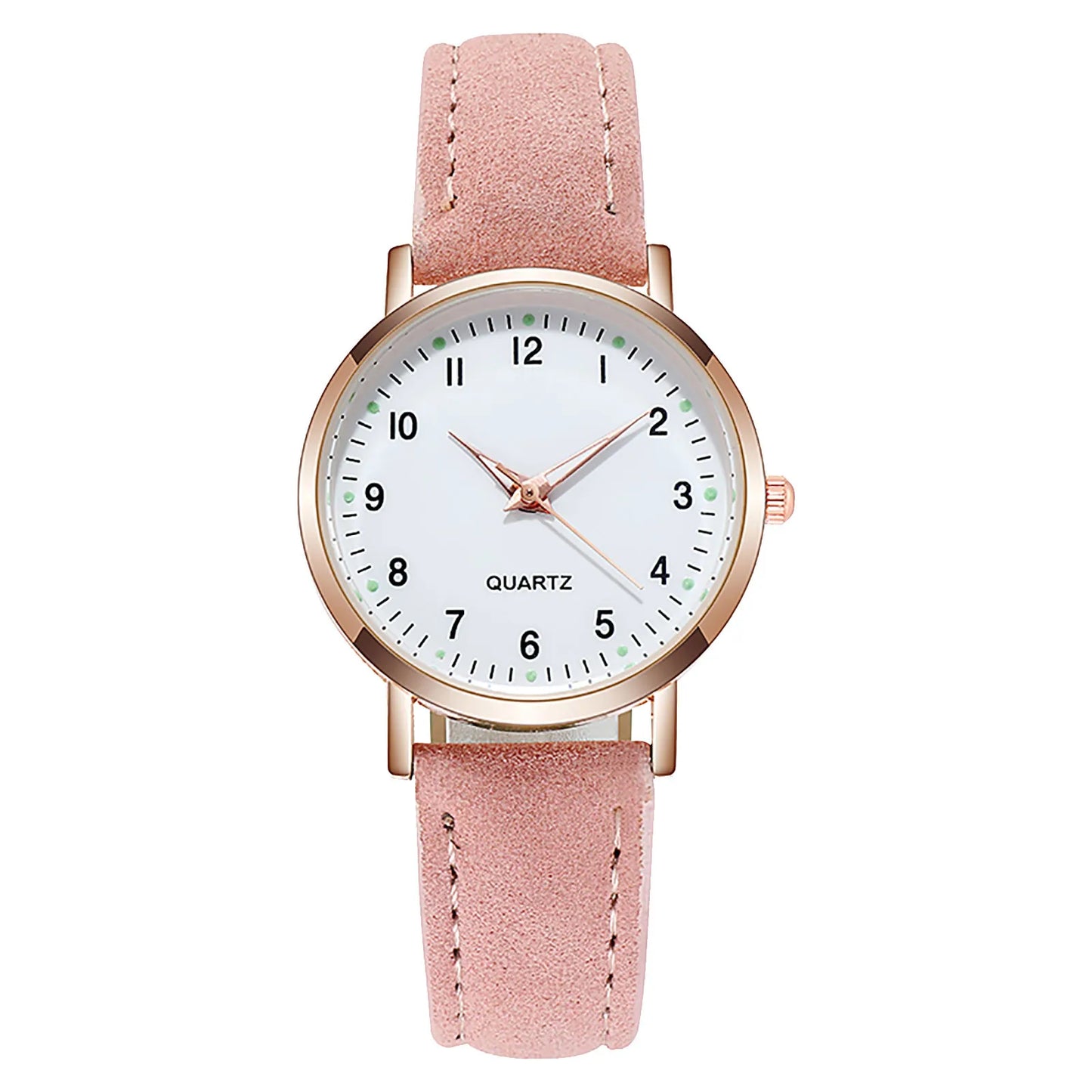 Reloj de Mujer a la moda para Mujer, relojes con correa de cuero, Reloj de pulsera luminoso de cuarzo analógico de lujo para Mujer, Reloj femenino
