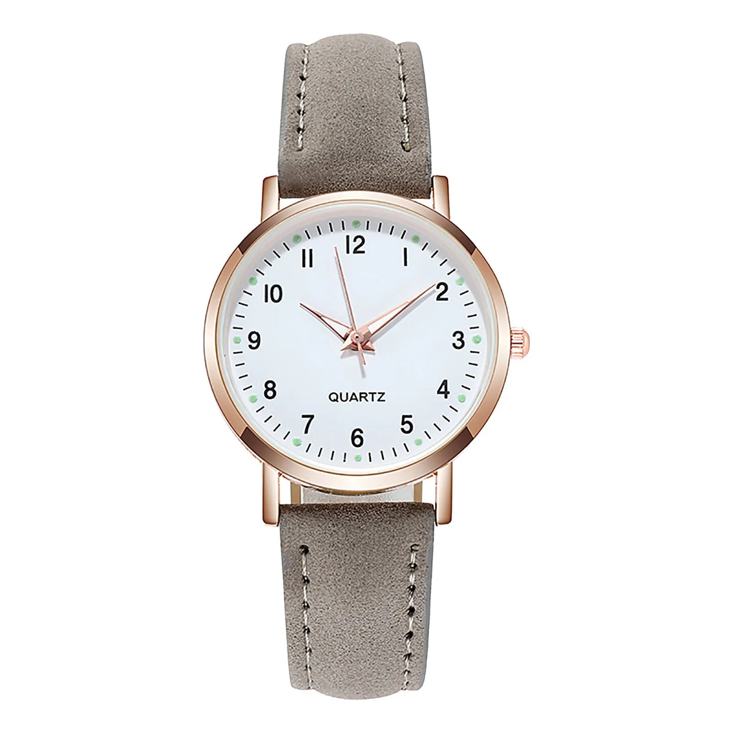 Reloj de Mujer a la moda para Mujer, relojes con correa de cuero, Reloj de pulsera luminoso de cuarzo analógico de lujo para Mujer, Reloj femenino