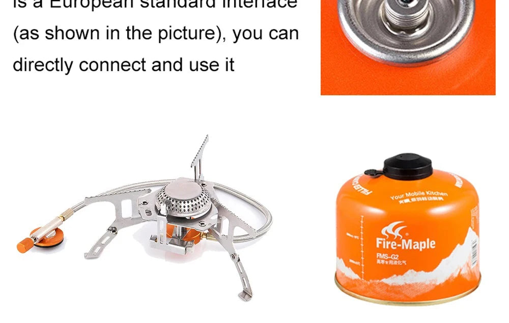 Estufa de Gas para acampar, estufa plegable portátil para mochilero al aire libre, equipo turÃstico para cocinar, senderismo, Picnic, 3500W