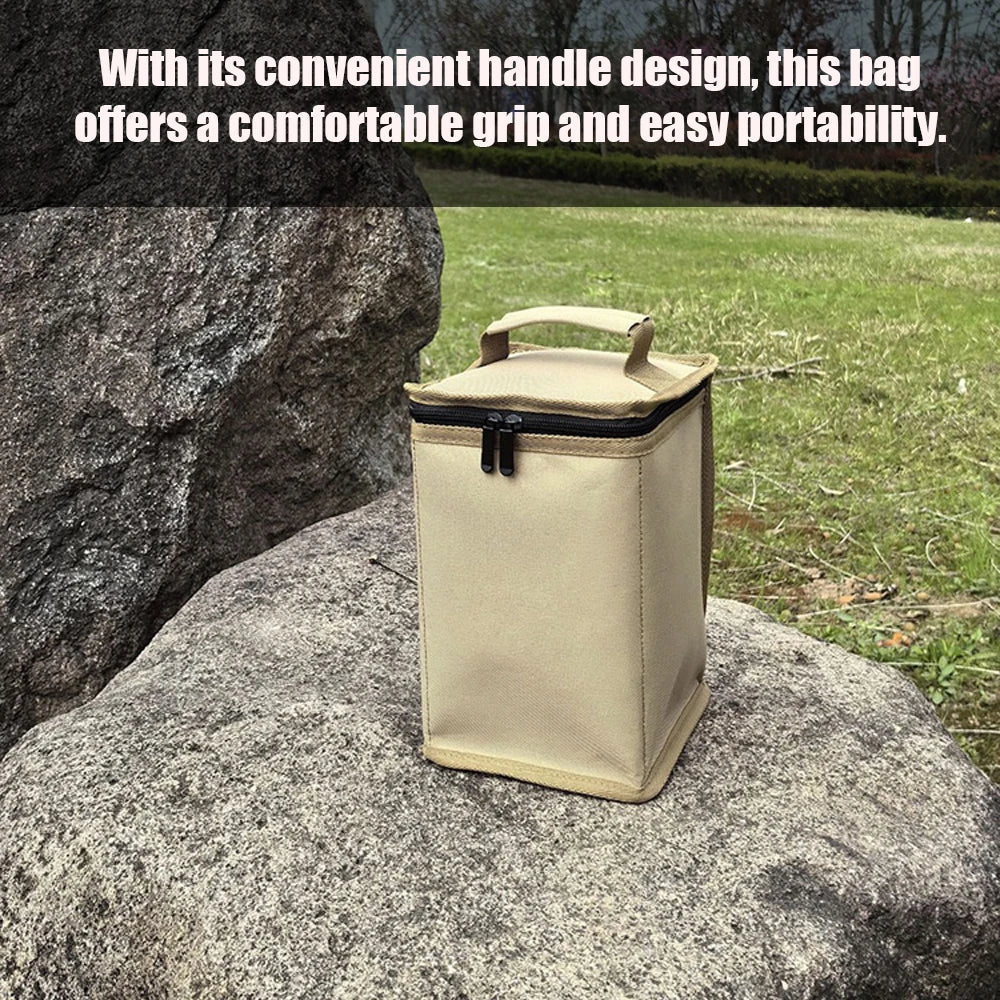 Bolsa de almacenamiento para tanques de Gas para acampar, funda protectora portátil para cilindro de combustible, bolsa de transporte ligera para campamento, anticolisión para cocinar al aire libre