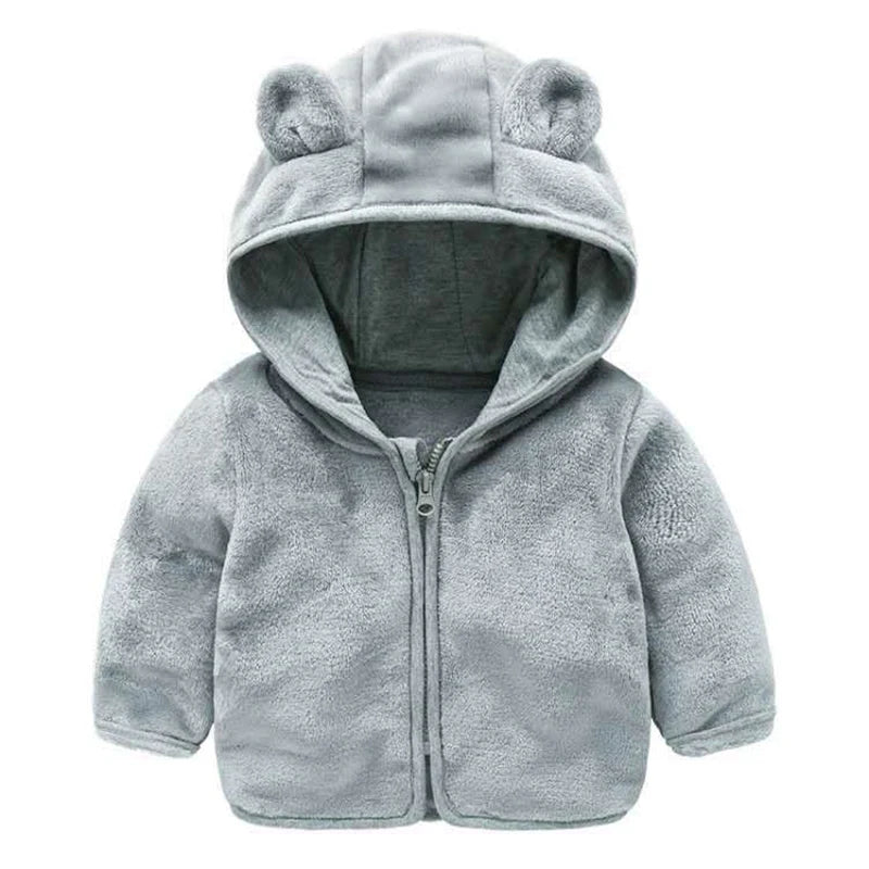 (9 meses-4 años) otoño nuevo abrigo Simple de manga larga de Color sólido para niña, ropa bonita con capucha para niños