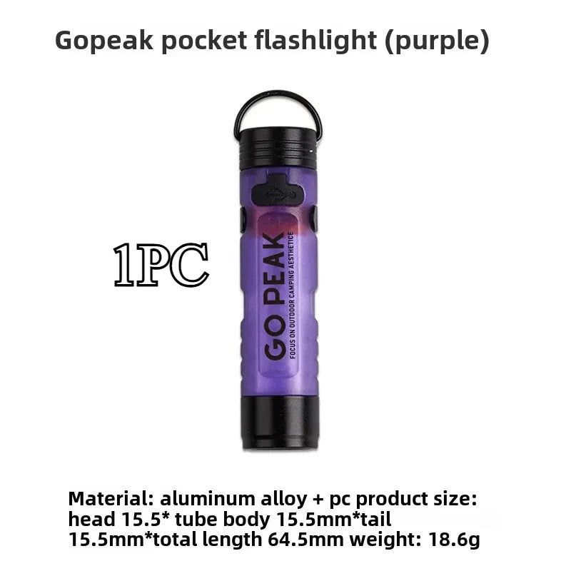 MOUNTAINHIKER-linterna LED con Clip para sombrero de bolsillo, linterna portátil recargable de larga duración con Clip, iluminación ambiental para acampar al aire libre