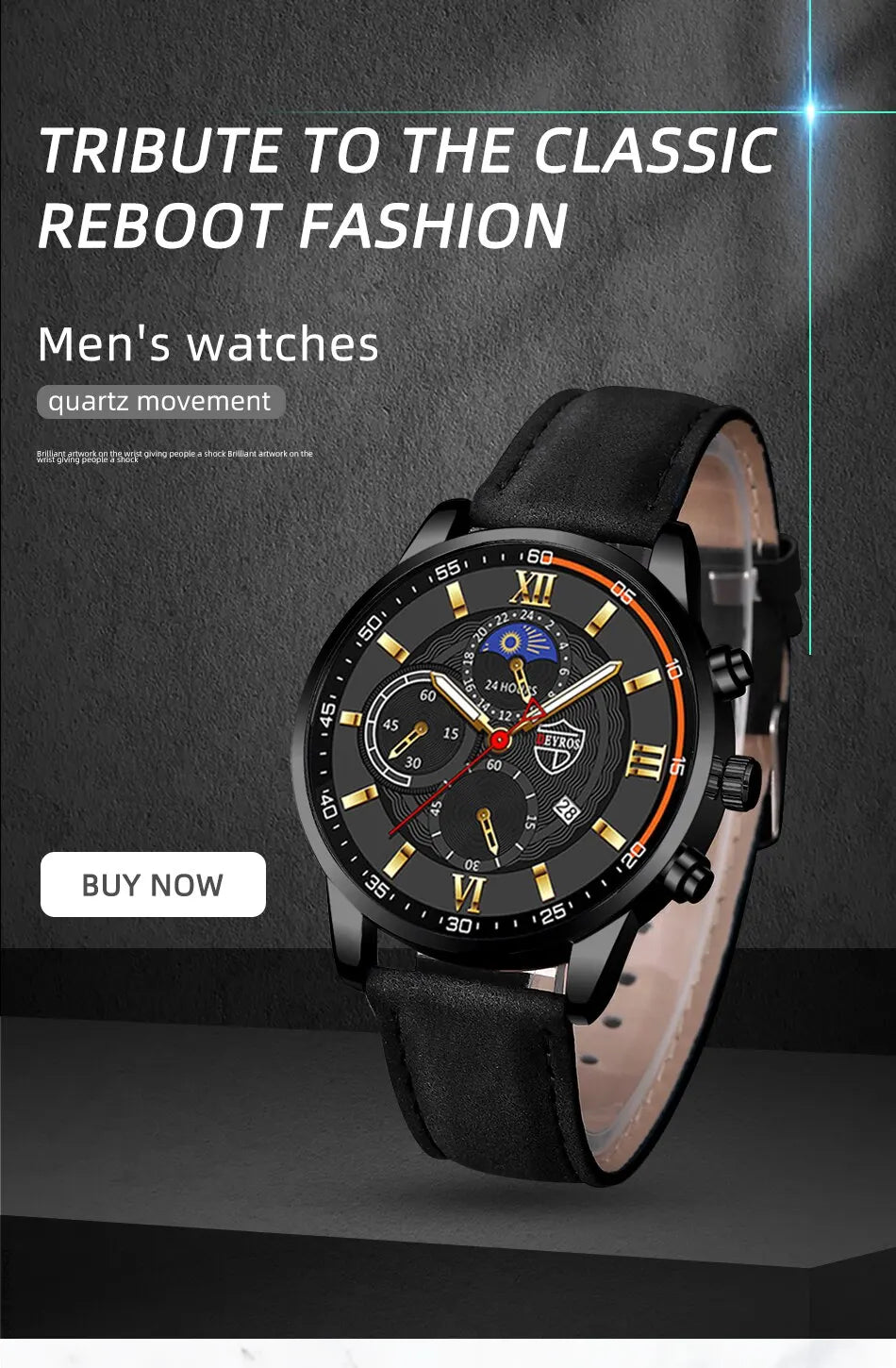 Conjunto de 2 piezas de relojes deportivos de moda para hombre, pulsera de cuero de negocios, reloj de cuarzo informal para hombre, reloj luminoso de lujo para hombre