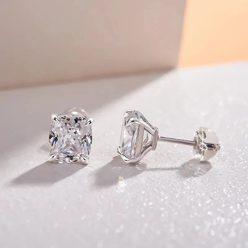 Pendientes de circonita cúbica de cristal de Plata de Ley 925 para mujer, accesorios simples y elegantes, pendientes versátiles de moda, joyería