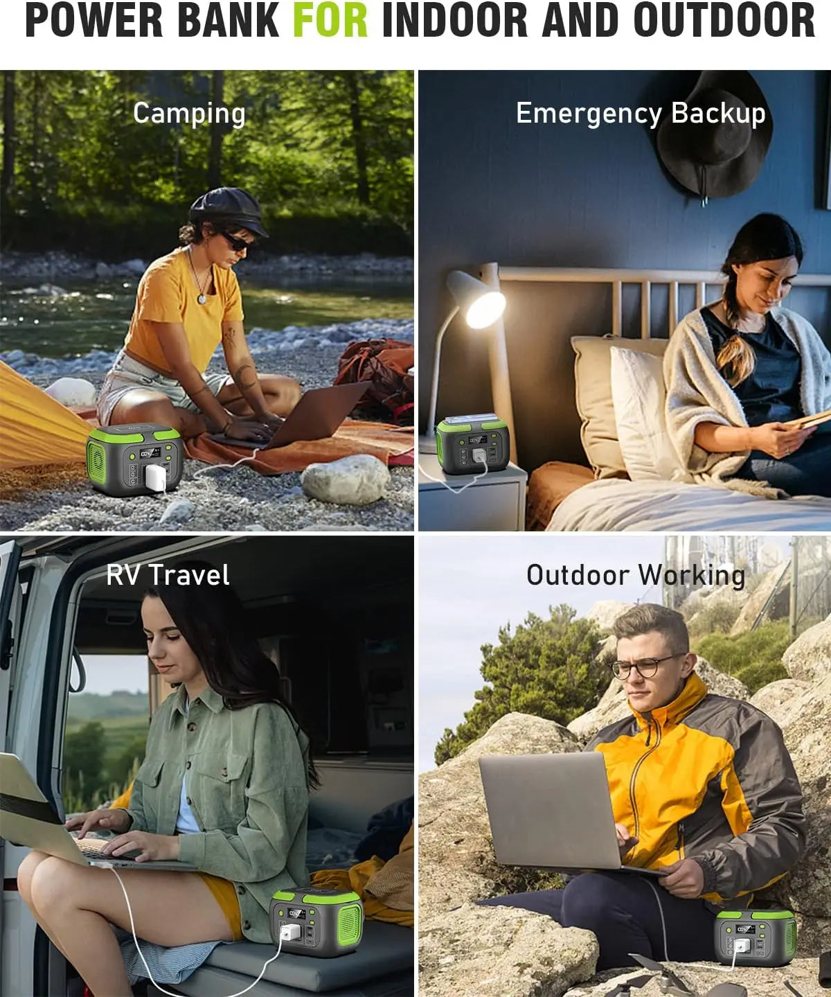 Estación de energÃa portátil de 200W, generador Solar de 155Wh, banco de energÃa de 42000mAh con salida de CA de 110V, CC, USB QC3.0 para acampar al aire libre RV