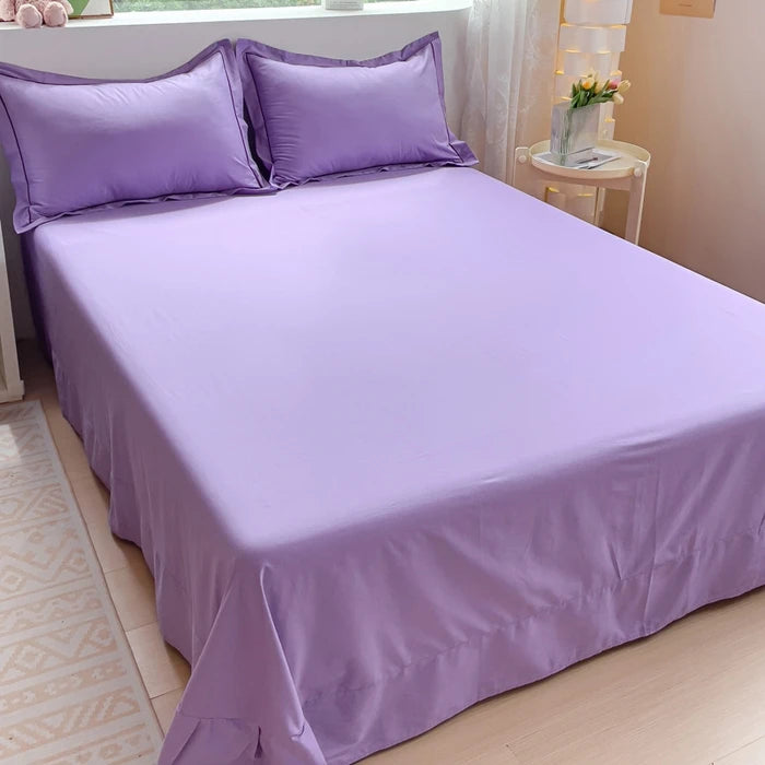 Sábana plana de algodón egipcio, sábanas superiores 100% de algodón de 400TC, ropa de cama suave de lujo, para cama doble Queen King, 1 ud.
