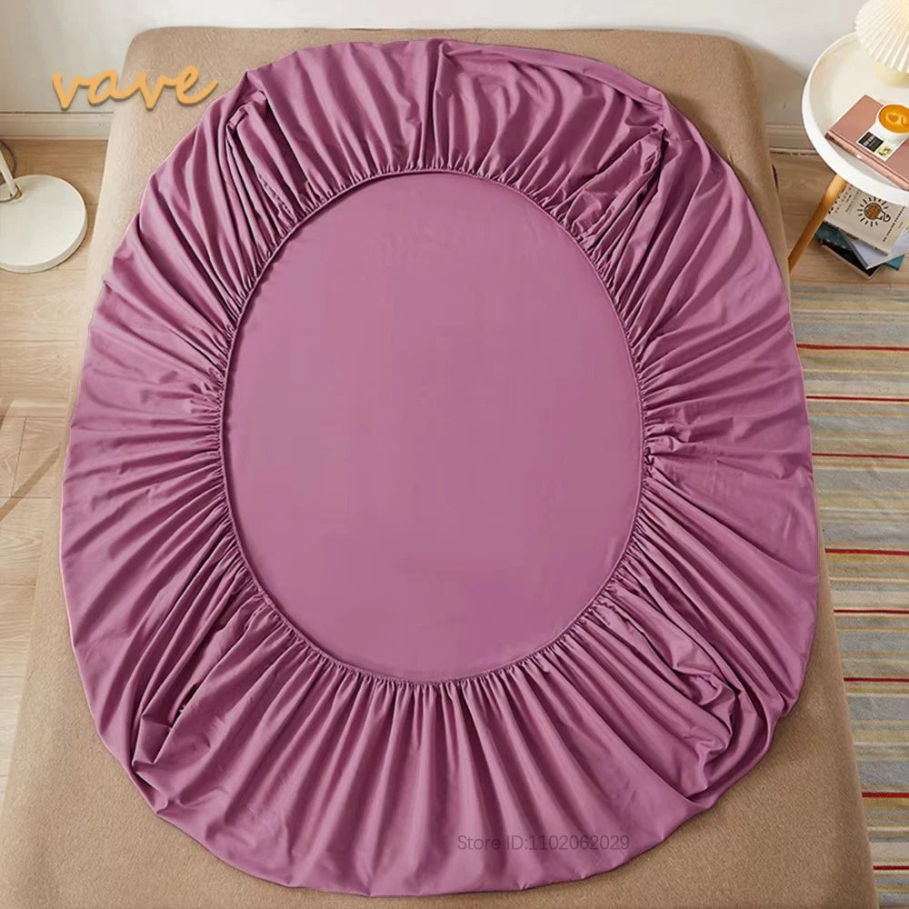 Sábana bajera de algodón de tamaño completo con bandas elásticas para camas individuales/dobles/King/Queen, protectores de funda de colcha