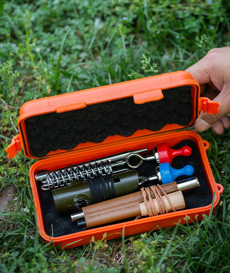 Caja de supervivencia sellada impermeable de plástico para exteriores, contenedor para acampar, caja de almacenamiento de viaje al aire libre, bolsa de aparejos de pesca, tamaño S/L/XL