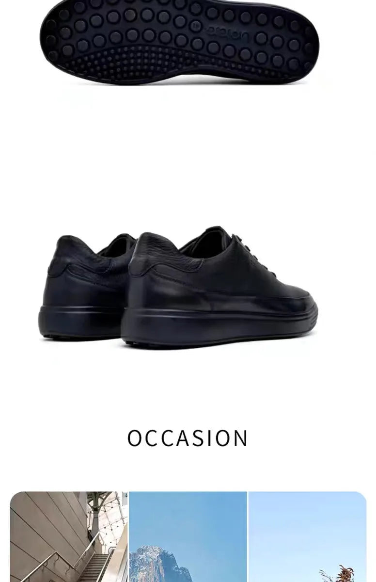 Zapatos de cuero genuino de alta calidad para hombre, zapatillas cómodas de verano, zapatos de moda para hombre, zapatos de monopatÃn versátiles de cuero suave
