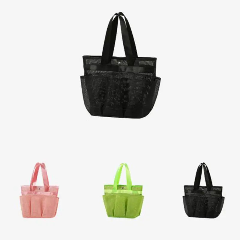 Bolsa de ducha de malla, bolsa de aseo colgante, bolsa de lavado portátil, bolsa de cosméticos de secado rápido, organizador de ducha para baño, dormitorios, Camping