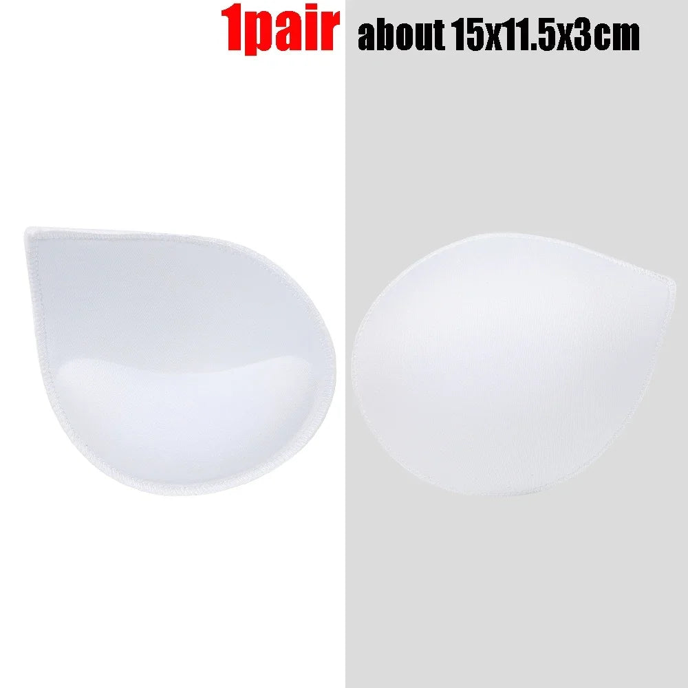 Accesorios redondos para mujer, traje de baño de esponja 3D, sujetador de realce de pecho, relleno, potenciadores de pecho, inserto de espuma, copa triangular para el pecho, 2 uds.