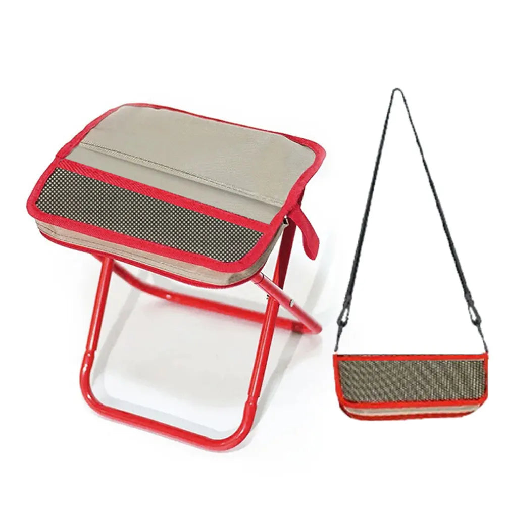 Taburetes plegables para ocio, camping y senderismo al aire libre, taburetes portátiles estilo bolso de hombro que se pueden almacenar fácilmente