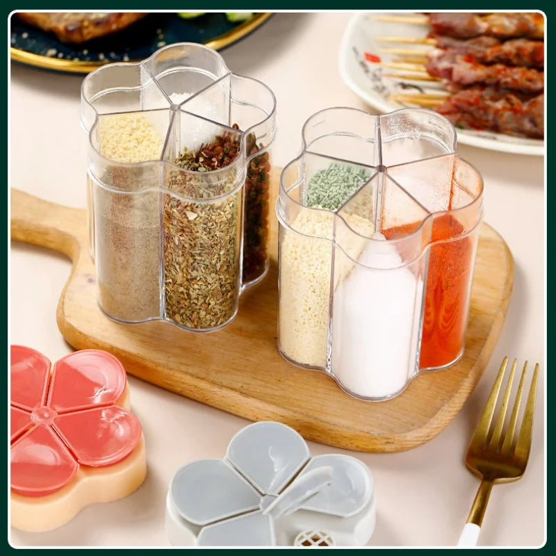 Tarro de condimentos, contenedor de plástico, botella de condimentos, organizador de especias, contenedor de condimentos para acampar al aire libre, juegos de utensilios de cocina