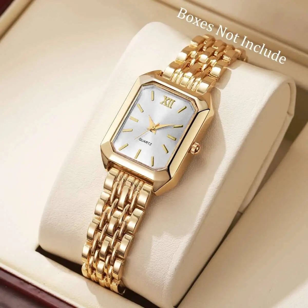 Reloj de cuarzo rectangular a la moda para Mujer, relojes de pulsera analógicos de lujo, Reloj de Mujer para niñas, Reloj de regalo (sin caja)