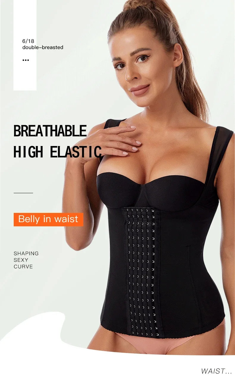 Corsé de cintura posparto para mujer, Top de barriga, ropa moldeadora, envoltura adelgazante, entrenador de cintura plana para vientre, moldeador de cuerpo