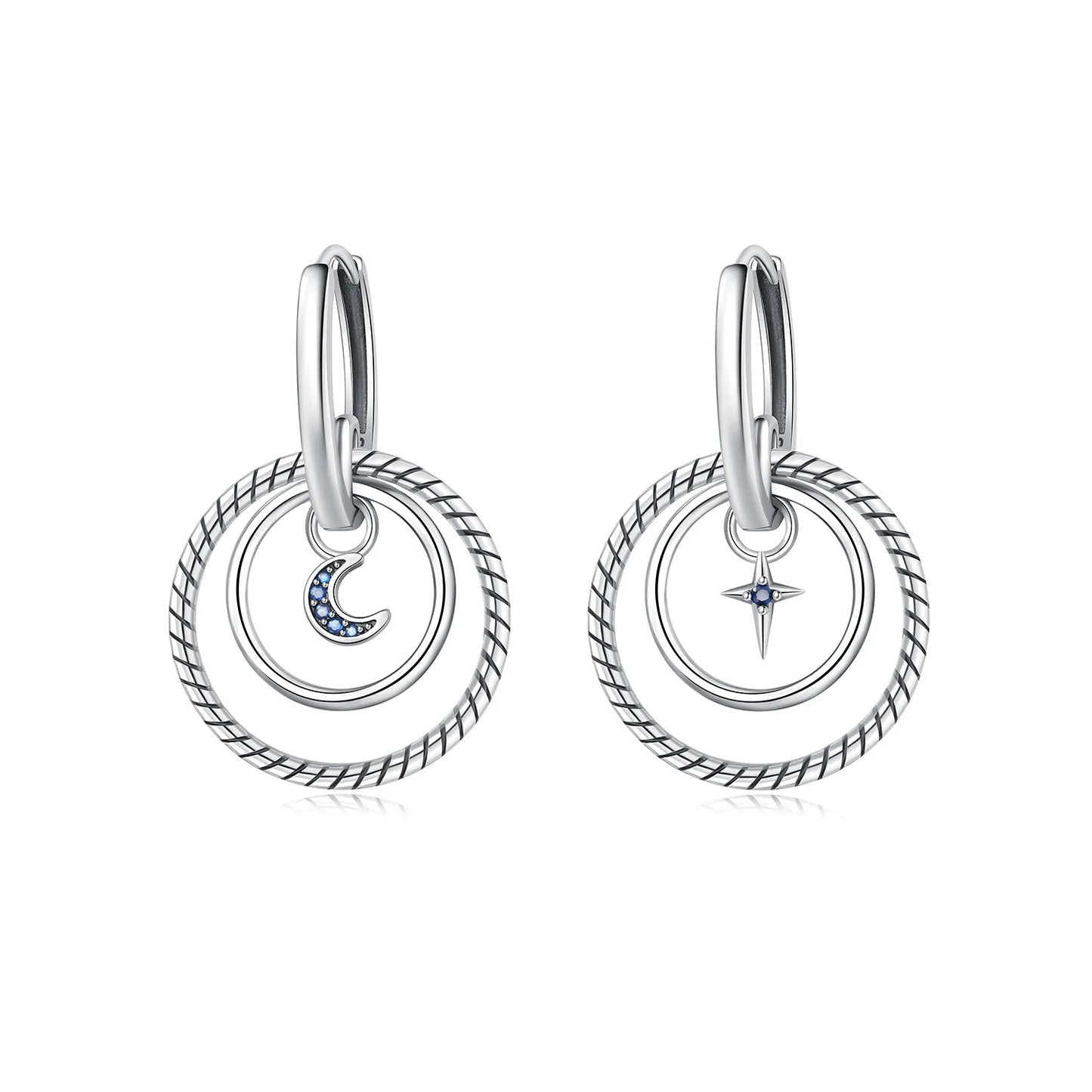 Orstarry-pendientes circulares de Plata de Ley 925 con forma de gota para mujer, aretes colgantes, joyería versátil para fiesta, regalos