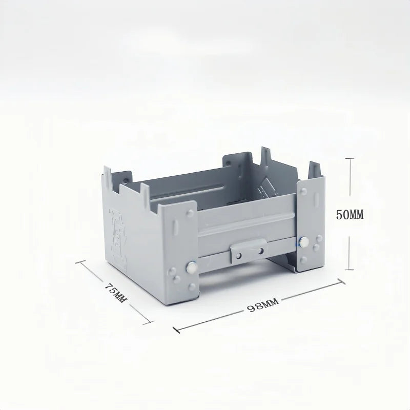 Horno plegable portátil de combustible y Alcohol sólido para exteriores, Mini quemador de Picnic, estufa de Camping de hierro galvanizado, equipo de cocina para acampar