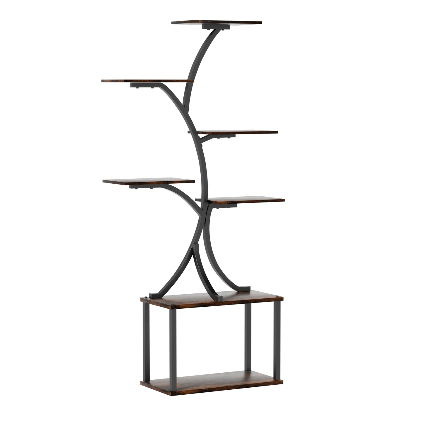 Soporte para plantas multicapa, soporte para plantas en forma de árbol de estilo Industrial, estante de exhibición, soporte para flores de esquina para maceteros de jardín, interior