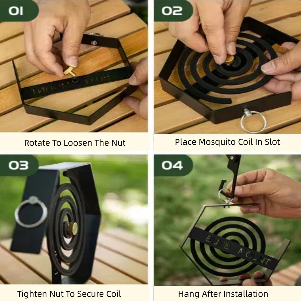 Bandeja de bobina para mosquitos para exteriores, herramientas de acampada, soporte para bobina de mosquitos para senderismo turístico, suministros de acampada, soporte para bobina de mosquitos colgante, 1 ud.