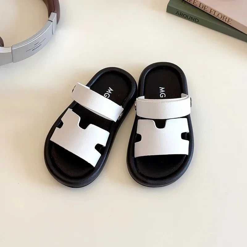Moda Primavera niño sandalia novedad de verano zapato niño niña zapatillas fondo suave antideslizante chico zapatos bebé Velcro playa sandalia zapatillas