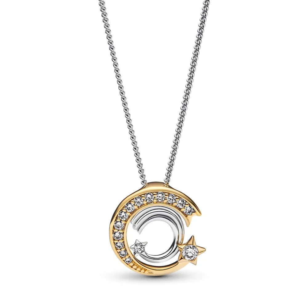 Nuevo original Plata de Ley 925 chapada brillante en forma de corazón collar pulsera mujer regalo de cumpleaños del Día de San Valentín joyería DIY