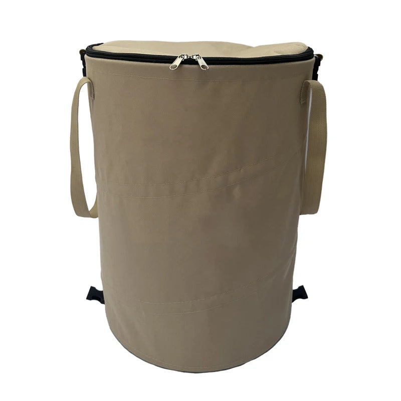 Cubo de basura para acampar, cubo de almacenamiento Circular emergente, cubo de reciclaje plegable de lona, bolsa de basura para jardín y patio al aire libre