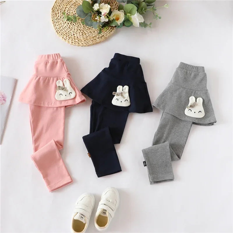 Nuevas mallas para niñas, falda de princesa de encaje, pantalones, falda ajustada para primavera y otoño, pantalones para niños de 2 a 7 años, ropa para niños