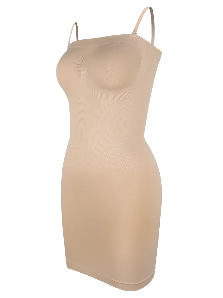 Ropa moldeadora sin tirantes para mujer, deslizadores completos para debajo de los vestidos, contracción Invisible del vientre, Control de barriga, vestido moldeador de cuerpo adelgazante