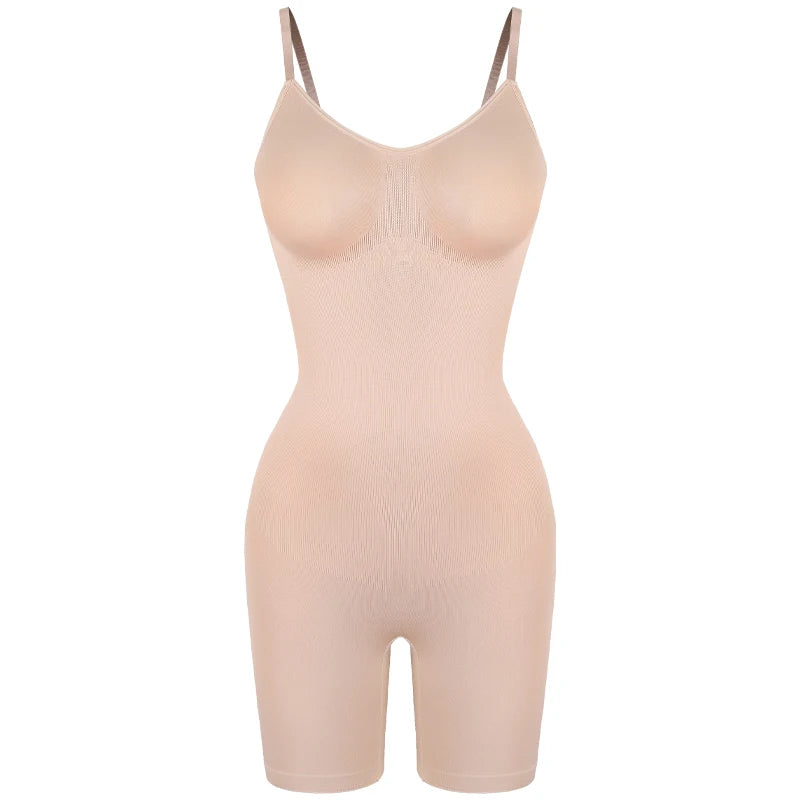 Nuevo Body moldeador para mujer, camiseta sin mangas con Control de barriga, moldeador de cuerpo completo, pantalones cortos antirozaduras, entrenador de cintura adelgazante, levantador de glúteos