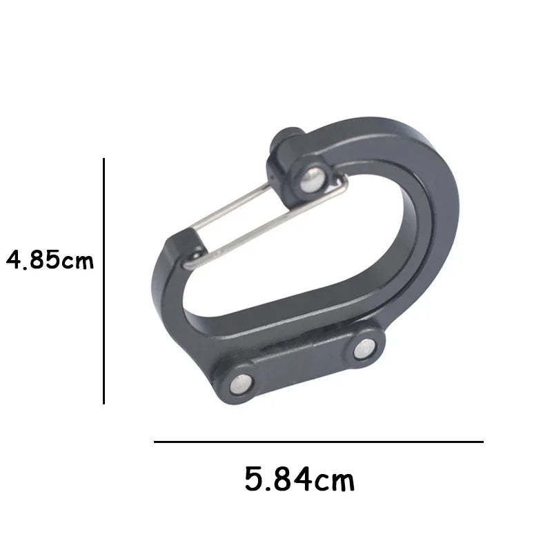 Mosquetón con Clip de engranaje híbrido multifuncional, gancho giratorio de 360 grados, hebilla fuerte, mochila de viaje para acampar, senderismo, dispositivo para exteriores